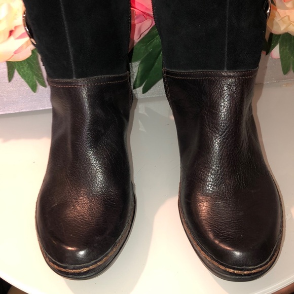 Naturalizer Leather & Suede Brown Calf Boots 10M - Picture 4 of 7